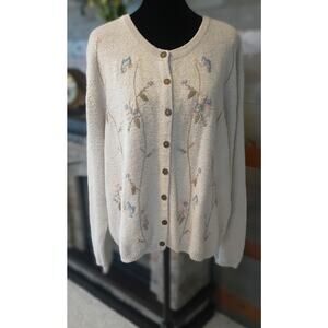 Northern Reflections Vintage Floral/Butterfly Cardigan